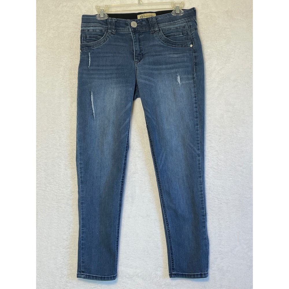 Democracy "Ab" Technology Blue Distressed Skinny Jeans Womens Size 6